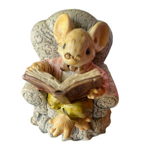 Ganz Little Cheesers Mouse The Storyteller 1992 Figurine Ganz 05234 Mice Vintage